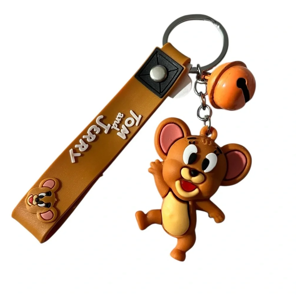 Collectable Jerry from Tom and Jerry Silicone Keychain with wristband and bell - Picture 1 of 7